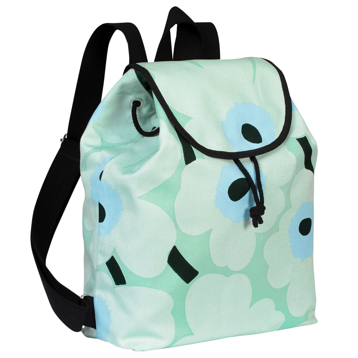 Marimekko Unikko Mint / Blue Erika Backpack 4 Marimekko Unikko Mint / Blue Erika Backpack - Image 4