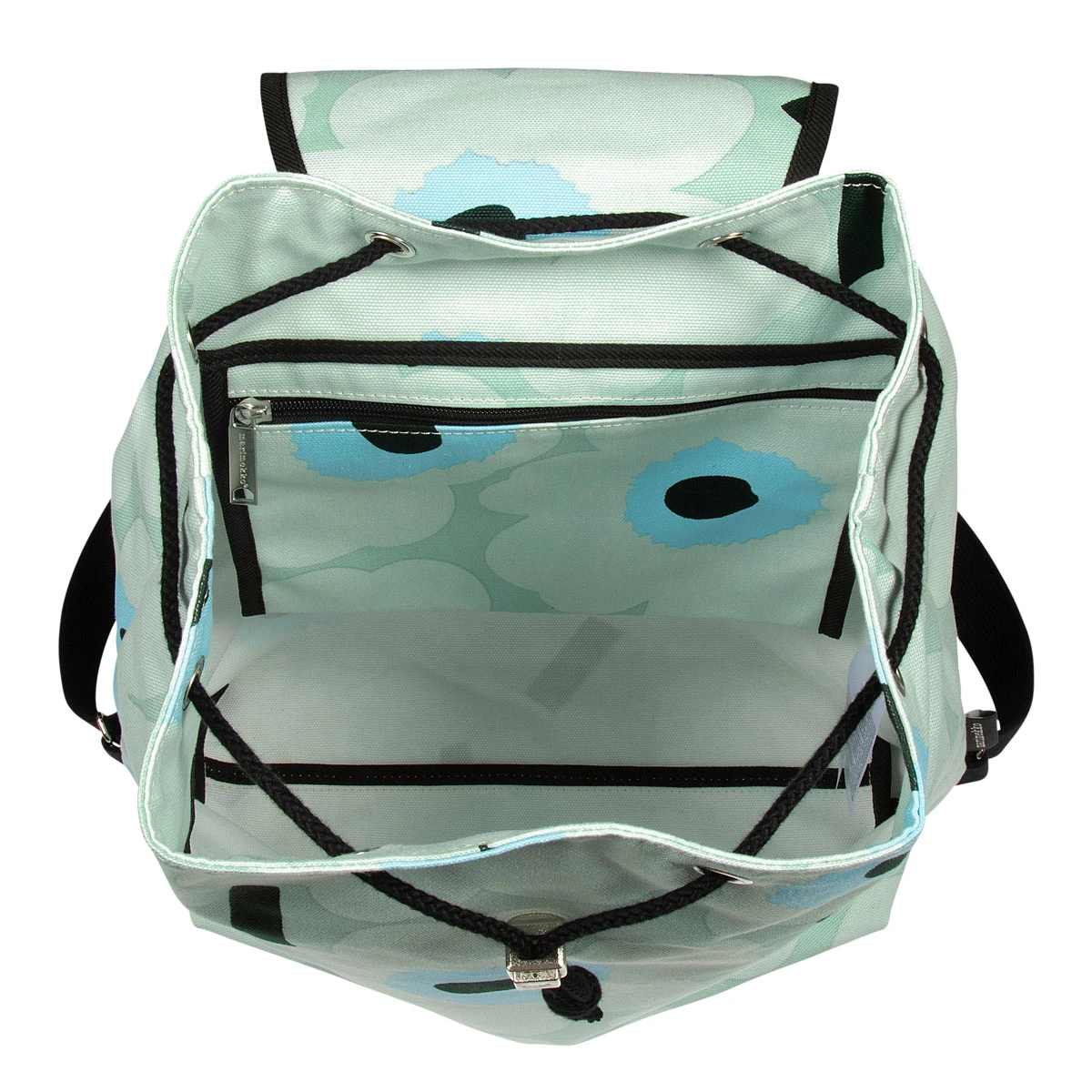 Marimekko Unikko Mint / Blue Erika Backpack 1 Marimekko Unikko Mint / Blue Erika Backpack