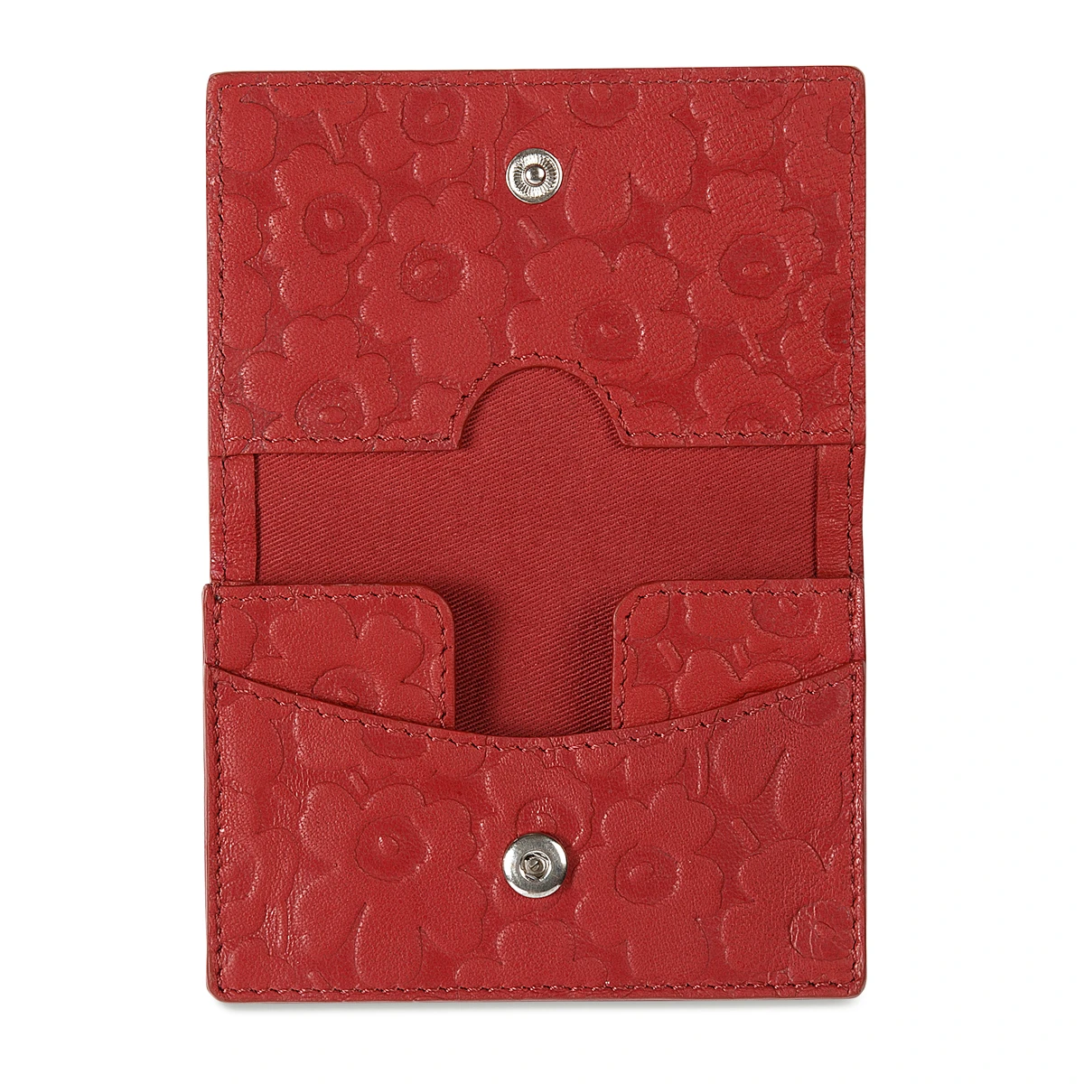 Marimekko Unikko Mona Red Leather Wallet 1 Marimekko Unikko Mona Red Leather Wallet