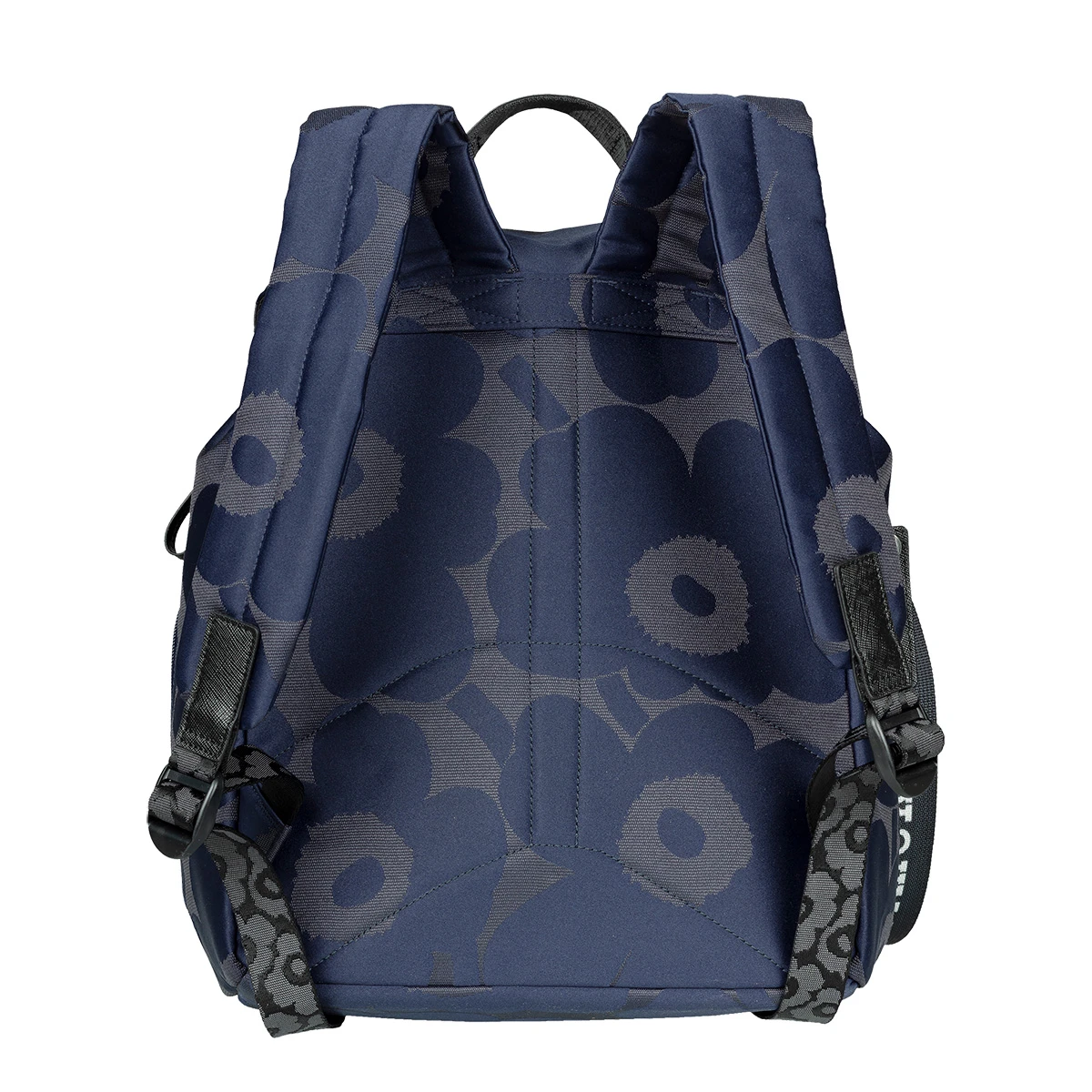 Marimekko Unikko Navy Blue / Black Everything Backpack 3 Marimekko Unikko Navy Blue / Black Everything Backpack - Image 3