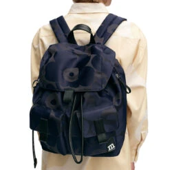 Marimekko Unikko Navy Blue / Black Everything Backpack 10 Marimekko Unikko Navy Blue / Black Everything Backpack -Marimekko Shop marimekko unikko navy blue black everything backpack 45