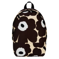 Marimekko Unikko Beige / Brown Enni Backpack -Marimekko Shop marimekko unikko ochre navy enni backpack 74
