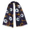 Marimekko Unikko Ochre / Navy Fiore Scarf