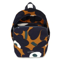 Marimekko Unikko Ochre / Navy Mini Eira Backpack -Marimekko Shop marimekko unikko ochre navy mini eira backpack 62