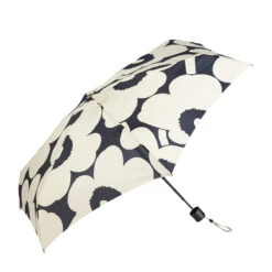 Marimekko Unikko Off White / Black Mini Manual Umbrella