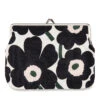Marimekko Unikko Off-White / Pink / Dark Green Large Coin Purse