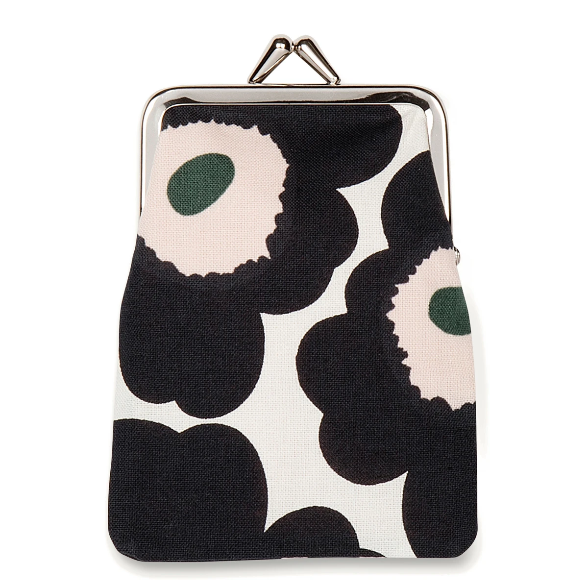 Marimekko Unikko Off-White / Pink / Dark Green Small Coin Purse 1 Marimekko Unikko Off-White / Pink / Dark Green Small Coin Purse