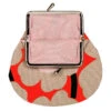 Marimekko Unikko Orange / Beige / Pink Coin Purse