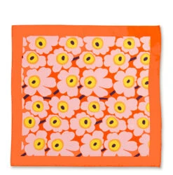 Marimekko Unikko Orange / Pink Mini Scarf