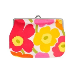Marimekko Unikko Orange / Red Large Coin Purse