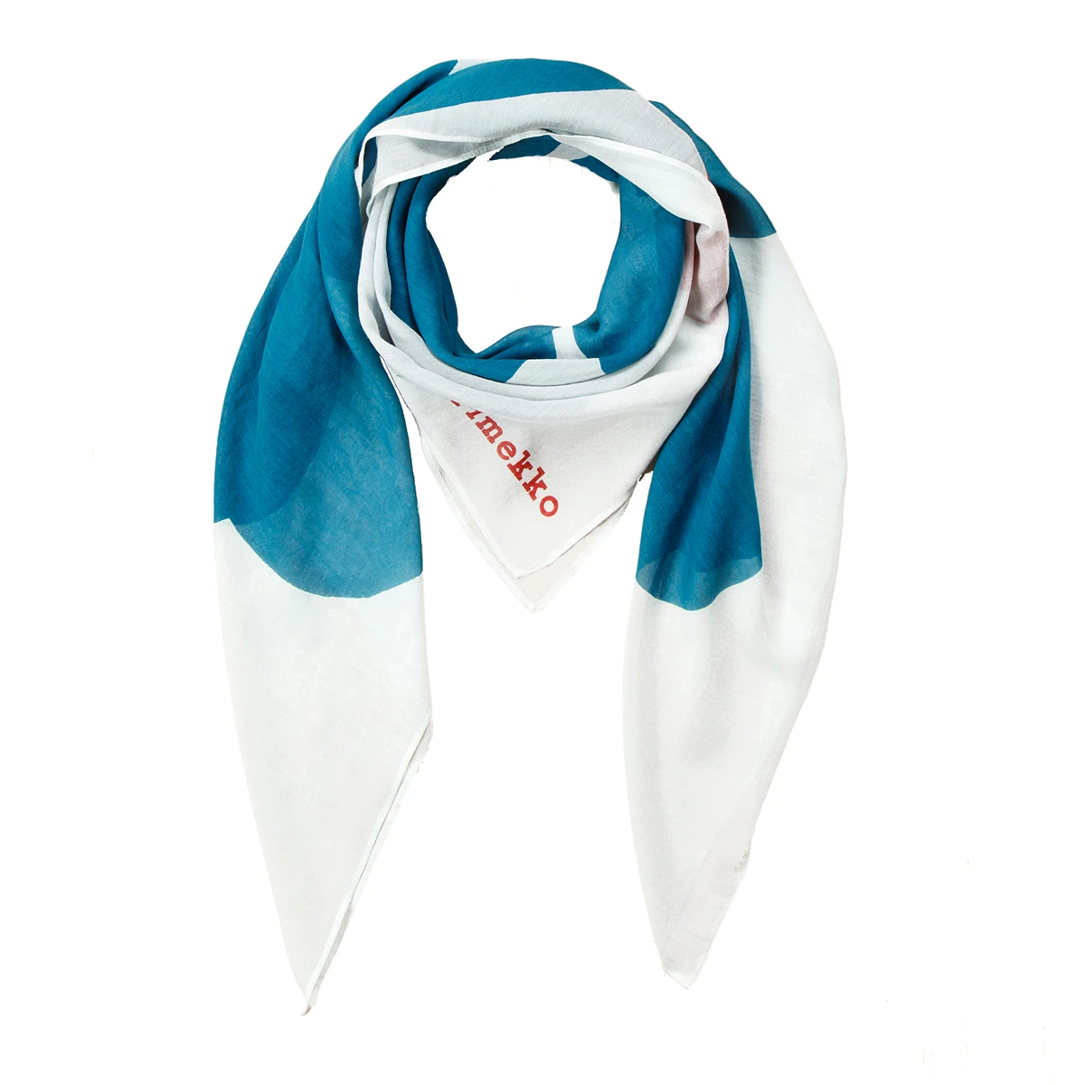 Marimekko Unikko Petrol Nelli Scarf 2 Marimekko Unikko Petrol Nelli Scarf - Image 2