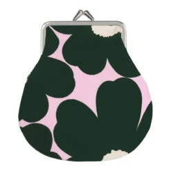 Marimekko Unikko Pink / Green Coin Purse