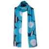Marimekko Unikko Black / Blue Fiore Scarf