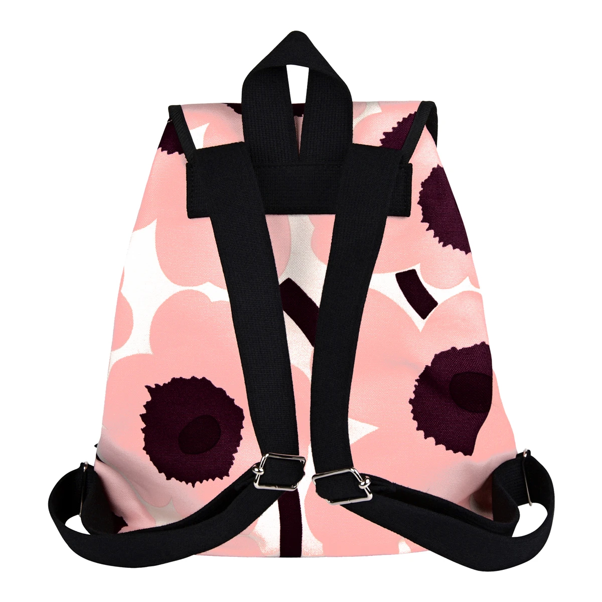 Marimekko Unikko Pink / Burgundy Erika Backpack 5 Marimekko Unikko Pink / Burgundy Erika Backpack - Image 5