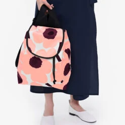 Marimekko Unikko Pink / Burgundy Erika Backpack 8 Marimekko Unikko Pink / Burgundy Erika Backpack -Marimekko Shop marimekko unikko pink burgundy erika backpack 66