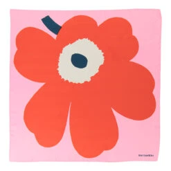 Marimekko Unikko Pink / Orange Serifia Scarf