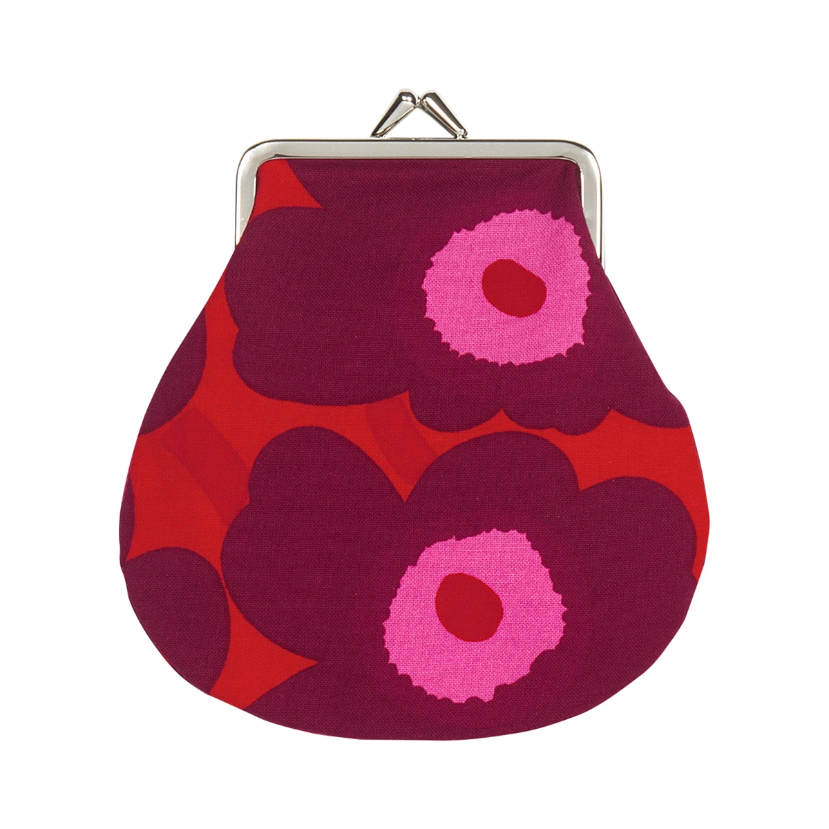 Marimekko Unikko Red / Burgundy / Pink Coin Purse 1 Marimekko Unikko Red / Burgundy / Pink Coin Purse