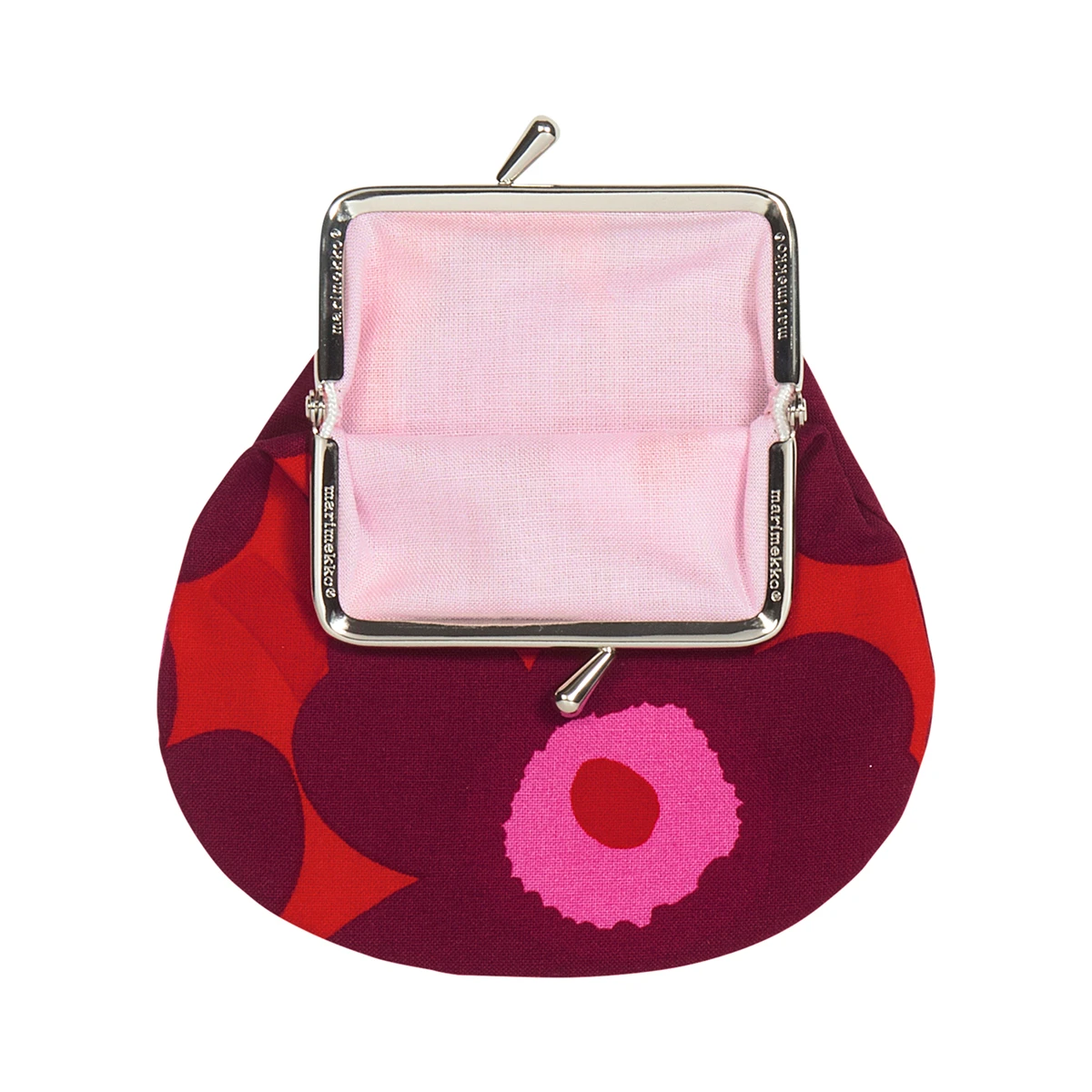 Marimekko Unikko Red / Burgundy / Pink Coin Purse 2 Marimekko Unikko Red / Burgundy / Pink Coin Purse - Image 2