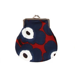 Marimekko Unikko Red / Dark Blue Coin Purse