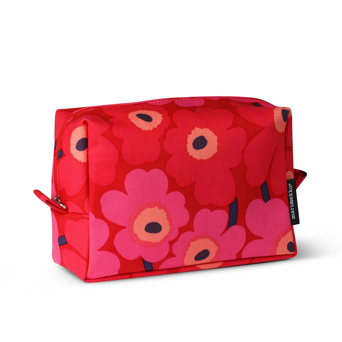 Marimekko Unikko Red / Pink Verso Cosmetic Bag 2 Marimekko Unikko Red / Pink Verso Cosmetic Bag - Image 2