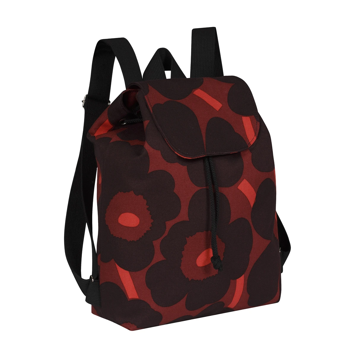 Marimekko Unikko Red / Plum Erika Backpack 2 Marimekko Unikko Red / Plum Erika Backpack - Image 2
