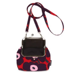 Marimekko Unikko Red / Plum / Pink Roosa Purse