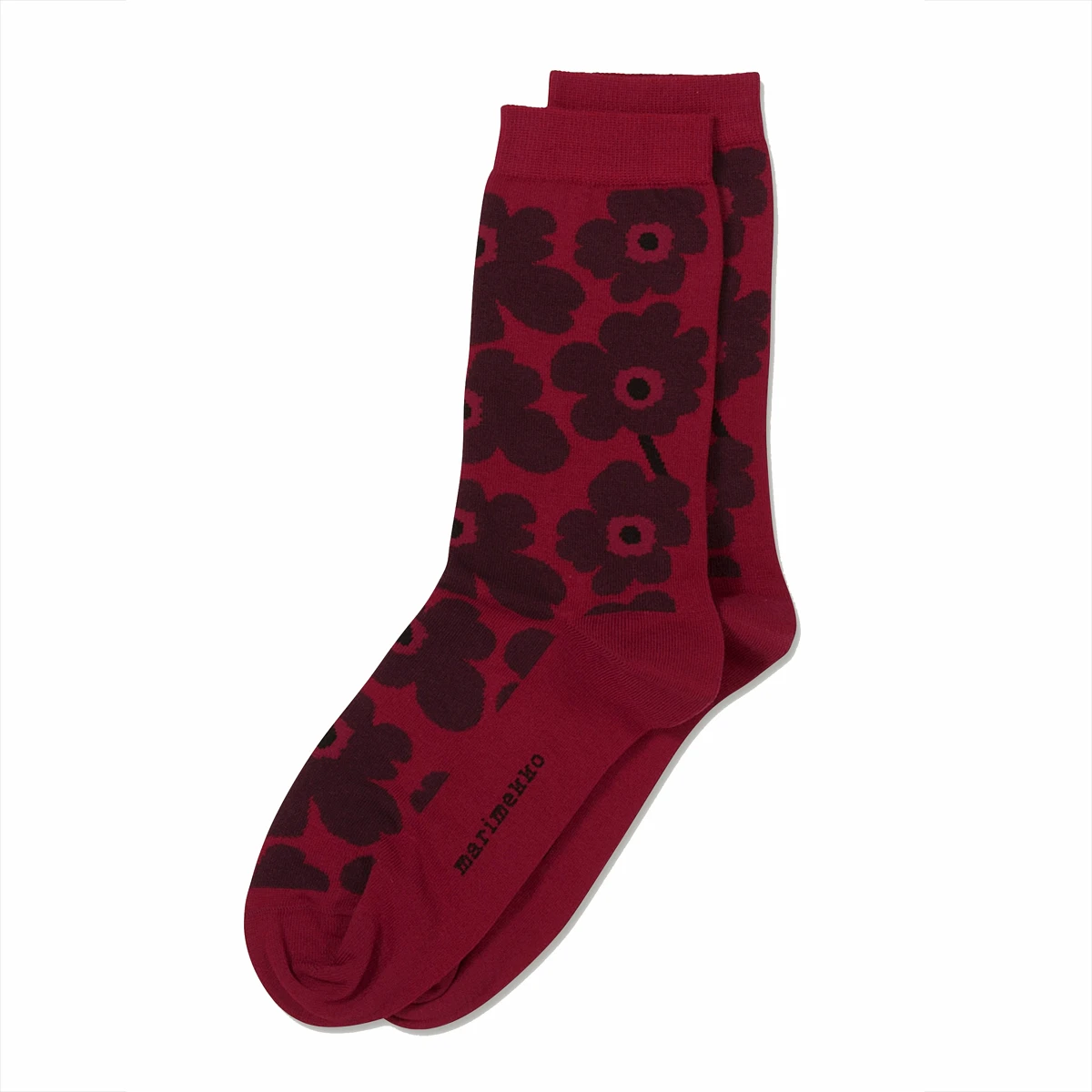 Marimekko Unikko Red / Wine Socks 1 Marimekko Unikko Red / Wine Socks