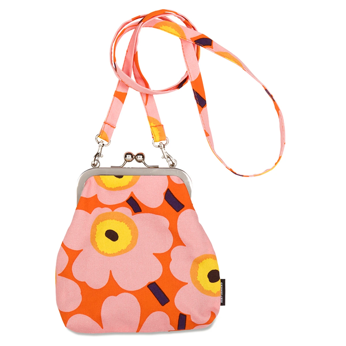 Marimekko Unikko Orange / Pink Roosa Purse 1 Marimekko Unikko Orange / Pink Roosa Purse
