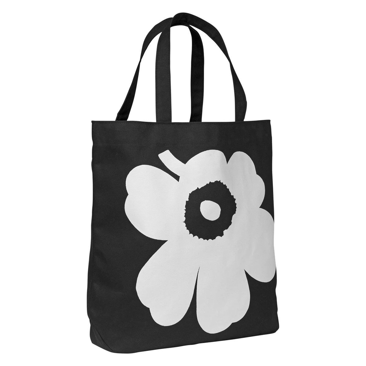 Marimekko Unikko Torna Black / White Canvas Bag 4 Marimekko Unikko Torna Black / White Canvas Bag - Image 4