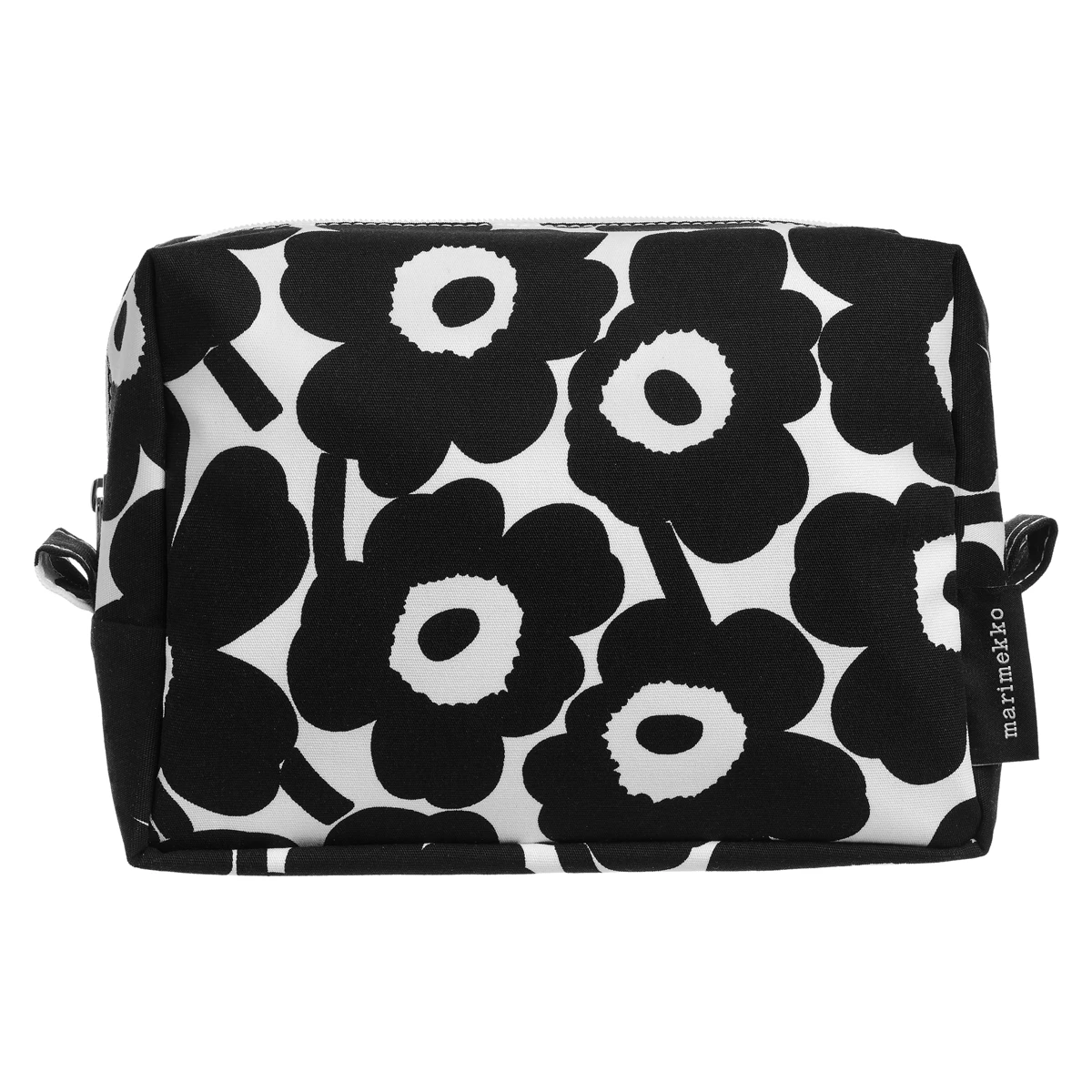 Marimekko Unikko White / Black Vilja Cosmetic Bag 2 Marimekko Unikko White / Black Vilja Cosmetic Bag - Image 2