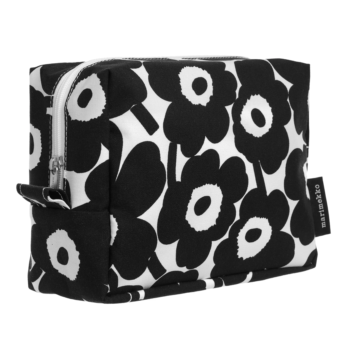 Marimekko Unikko White / Black Vilja Cosmetic Bag 3 Marimekko Unikko White / Black Vilja Cosmetic Bag - Image 3