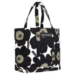 Marimekko Unikko White / Black Peruskassi Bag
