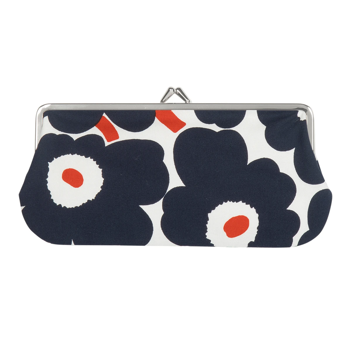 Marimekko Unikko White / Navy / Orange Eyeglass Case 1 Marimekko Unikko White / Navy / Orange Eyeglass Case