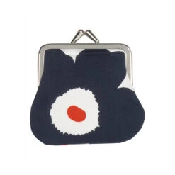 Marimekko Unikko White / Navy / Orange Mini Coin Purse