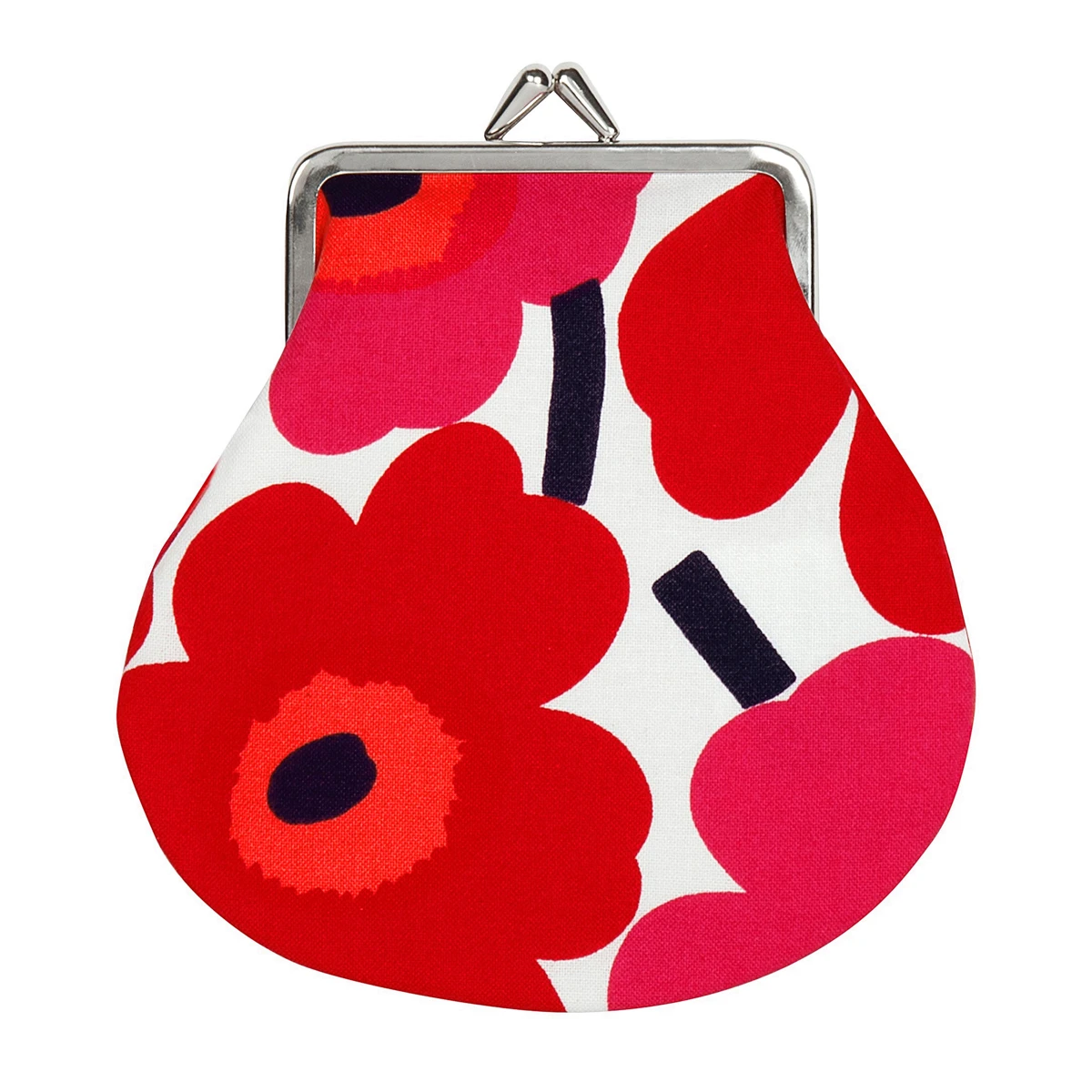 Marimekko Unikko White / Red / Pink Coin Purse 3 Marimekko Unikko White / Red / Pink Coin Purse - Image 3