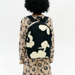 Marimekko Unikko Yellow / Black Enni Backpack -Marimekko Shop marimekko unikko yellow black enni backpack 51