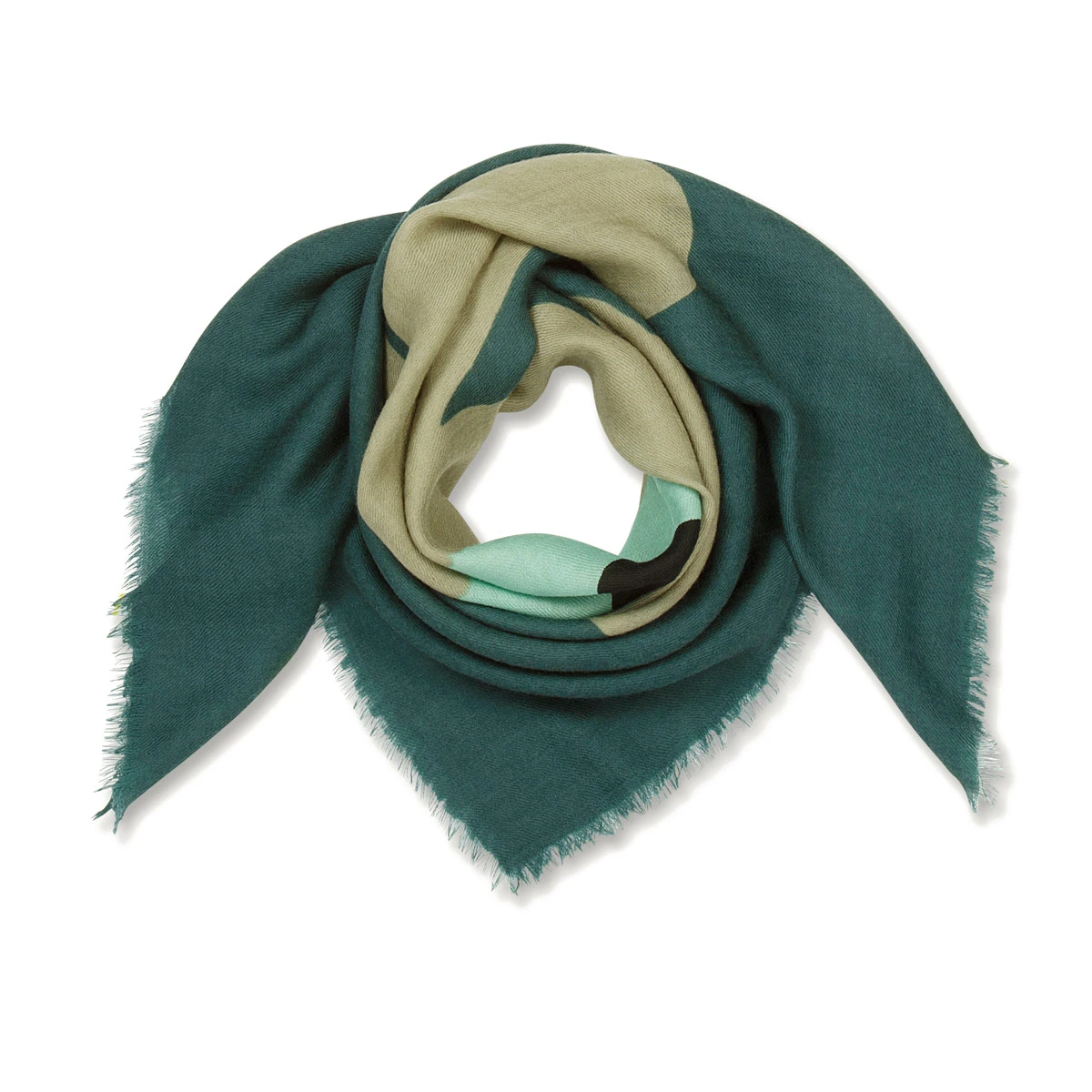 Marimekko Unikko Green Mai Scarf 2 Marimekko Unikko Green Mai Scarf - Image 2